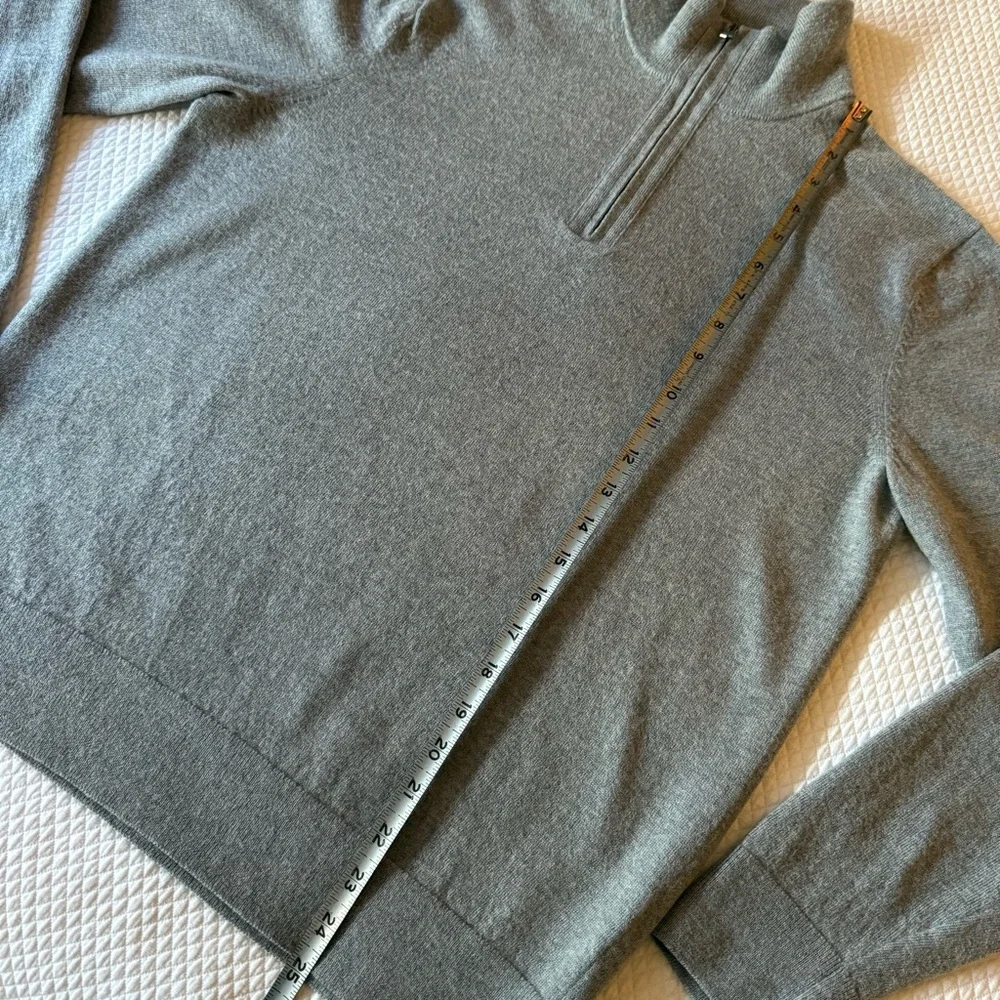 Banana Republic Men’s Merino Half Zip Sweater by Baruffa Charcoal Size‎ Large